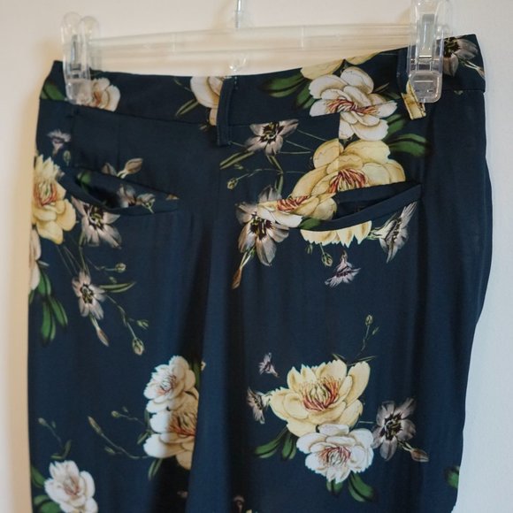 Nicholas Silk Floral Wide Leg Palazzo Pants Size 4 - Picture 9 of 12
